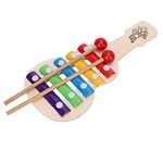 ADA Handicraft Gitar Xylophone for Kids with 5 Tones, Wooden Xylophone Toy Child Safe Mallets for Educational,Birthday Gift & Preschool Learning Music Enlightenment - Musical Instruments