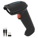 Tera Barcode Scanner Wireless with Battery Level Indicator (2.4Ghz Wireless+USB 2.0 Wired) 1D Barcode Reader USB Handheld Bar Code Scanner, Design Patent: EU008489413, 5100