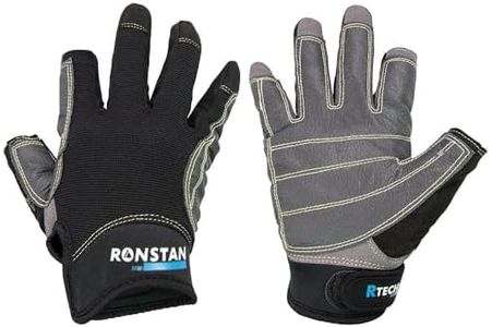 Ronstan Sticky Race Gloves - 3-Finger - Black - M