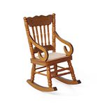 Odoria 1/12 Scale Dolls House Miniature Rocking Chair Dollhouse Furniture Accessories, Brown