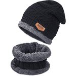 FF Woolen Cap with Neck Muffler/Neck Warmer Set for Men & Women - Multicolor