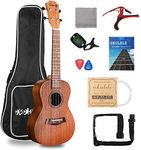 Dripex 23 Inch Concert Ukulele, Small Guitar Ukelele, Professonial Wood Ukulele Starter with Beginners Kit, Quality Musical String Instrument for Adults or Kids (Natural Color)