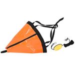 Canoe Drift Anchor Set, 32inch Drift Sock Sea Anchor Drogue, Heavy Duty Drift Anchor with Floating Point Lightweight and Compact Anchor for Yacht Rubber Dinghy Kayak Fishing Power Boat(orange)