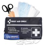 First Aid Only kit for car, KFZ DIN 13164, Blue, P-10019, Black