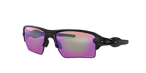 Oakley Men's OO9188 Flak 2.0 XL Rectangular Sunglasses, Polished Black/Prizm Golf, 59 mm