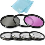 77mm 7PC Filter Set for Nikon COOLPIX P1000 16.7 Digital Camera - Includes 3 PC Filter Kit (UV-CPL-FLD) and 4PC Close Up Filter Set (+1+2+4+10)