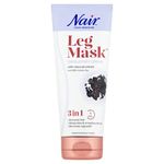 Nair Leg Mask Depilatory Cream – 3 in 1 Hair Remover with Charcoal Extract & 100% Natural Clay – Removes Hair, Moisturises & Minimises Re-Growth - 180ml