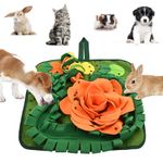 Guinea Pig Foraging Mat Rabbit Foraging Food Mat Snuffle Mat for Dogs,Snuffle Mat Rabbit Toys Boredom Breaker Pet Snuffle Pad Feeding Mat for Rabbits Guinea Pigs Puppy Chinchillas (Orange)