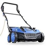 Hyundai 1600w Artificial Lawn Grass Brush Sweeper with 10m Cable, Artificial Grass Power Brush 5 Adjustable Heights & 3 Year Warranty, Blue