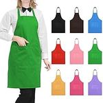 HMILYDYK Kitchen Apron Chef Apron Professional Waterproof Cooking Apron with 2 Pockets Women Men Kitchen Bib Aprons Baking Apron Unisex for Home Grill Gardening Restaurant BBQ Coffee House