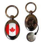 BadgeBeast.co.uk Canada Flag - £1/€1 Metal Shopping Coin Token Key Ring