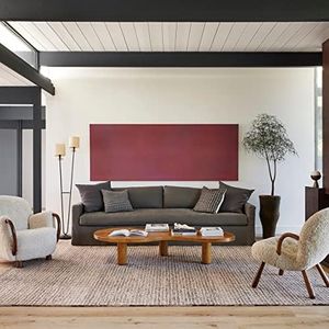nuLOOM Rugs USA x Arvin Olano Melrose Checked Wool Area Rug, Brown, 4' x 6'
