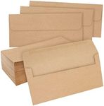 Juvale 100-Pack #10 Brown Kraft Paper Business Envelopes Bulk for Checks, Invoices, Gift Certificates, Mailing Letters, Invitations, Documents, Forms, and Statements (4-1/8X9-1/2 in)