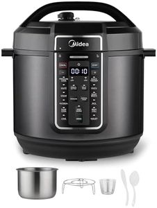 Midea 12-in-1 Electric Pressure Cooker, 8 Quarts, 12 Presets, Multi-Functional Programmable Slow Cooker, Rice Cooker, Steamer, Sauté Pan, Yogurt Maker, and More, Stainless Steel