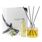 Reed Diffuser Gift Box for Home, Aromatherapy Essential Oils, Natural Ingredients, Long Lasting Fragrance, Made in the UK (Mandarin and Grapefruit Diffuser Gift Set) - Valentte