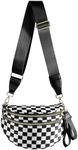 Black and White Checkered Crossbody