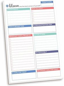 bloom daily planners Double Sided Daily To Do List Planning Pad - 80 Tear Off Sheets for Work, Home or Office Organization (Teal) - 6" x 9"