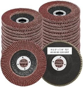 Angle Grinder Sanding Disc 4.5 Inch 40Pcs,4 1/2 Inch T27 Flap Discs,Grinding Wheel 7/8" Arbor Aluminum Oxide Abrasives, Flapper Wheel for Wood Metal Sanding,Angle Grinder Attachments
