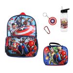 Marvel Avengers Kids 16" Backpack and Lunch Bag 5 Piece Set