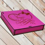 StarLaser 20 Reasons Why I Need You Message Box Gift For Anniversary Birthday And Loveable Person MDF Wood (PINK LOVE)