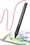 SonarPen - Pressure Sensitive Smart Stylus Pen with Palm Rejection and Shortcut Button. Battery-Less. Compatible with Apple iPad/Pro/Mini/iPhone/Android/Switch/Chromebook (Dirty Pink)