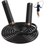 KUTIZE Jump Rope, Weighted Jump Rope for Home Gym, 1lb Heavy Jumprope for Men Women kids, Workout Equipment Accessories for Home Exercise,Improve Speed and Training Muscle, Full Body Exercise at Home