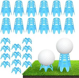 Rolitwils Golf Simulator tees, 22Pcs Plastic Golf Mat Tees for Home, Outdoor or Indoor Golf Tees for Training, Practice Golf tees for Winter Turf and Driving Range, Pack of 12 Tall & 12 Small