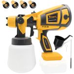 Fence Paint Sprayer for DEWALT 18V Battery, Cordless Paint Sprayer with 4 Nozzles & 3 Spray Patterns, 30000RPM HVLP Electric Spray Gun for Home Interior and Exterior Painting (Tool Only)
