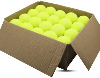 SHYUJAJIE Tennis Balls, 40 Pack Training Tennis Balls,High Elasticity Practice Tennis for Beginner, Exercise Playing Balls for Pet Dog (Yellow)