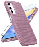 FNTCASE for Samsung A15 Phone Case: Dual Layer Shockproof Drop Protection Case - Galaxy A15 4G/5G/LTE 360 Military Grade Protective Mobile Phone Cover Matte Heavy Duty Slim TPU Cases Pink