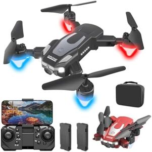 Drone with 4k Camera Foldable 1080P HD Drone with FPV Live Video, Smart Gestures Selfie, Altitude Hold, One Key Take Off/Landing, 3D Flips for Kids and Adults. F7