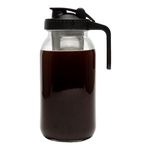 Primula Mason Jar Cold Brew Iced Coffee Maker with Stainless Steel Filter and Easy Pour Lid, Durable Glass Pitcher Fits in Most Fridge Doors, Dishwasher Safe, Made Without BPA, 2-Quart, Black