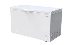 Hamilton Beach 14 cu ft Chest Deep Freezer - White, GARAGE READY Food for Large Family, Storage Basket, Space-Saving Flat Back, Stay-Open Lid, Front-Access Drain, for Basement, Laundry Room, Cottage