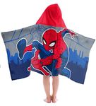 Jay Franco Marvel Spiderman Hooded Bath Towel - Measures 22 x 51 Inches - Soft & Cozy Kids Cotton Pool/Beach Towel