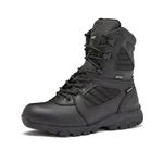 MAGNUM 6 or 8 Inch Waterproof Tactical Boots for Men, Military Work Boots Men, Brown or Black Boots, Lace Up or Side Zipper Duty Boots, Botas de Trabajo Para Hombre, Black Storm, 11