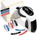 Memoking Embossing Label Maker Machine-E975 3D Embossed Label Maker with 3 Rolls Emboss Tapes, Handheld Vintage Embosser, Lettering Embossing Label Maker for Home, Office and DIY (Black)