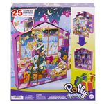 Polly Pocket Dolls Advent Calendar, Gingerbread House Playset with 25 surprise gifts!, HKW16