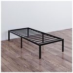 Dreamzie Metal Single Bed Frame 90x190 with Storage 41cm - Platform Sturdy and 20min Easy Assembly Bed Frames - Large Storage