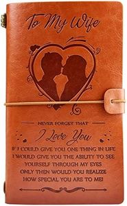 Weforu Couples Gifts Leather Notebook, to My Wife Journals Diary from Husband for Christmas/Birthday/Wedding/Anniversary Valentine's Day Gift