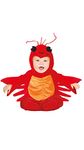 FIESTAS GUIRCA Baby Lobster Fancy Dress Costume for Baby Boy or Girl - Red Onesie with Lobster Hood - Age 18-24 Months