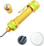 Allelic Window Breaker, Glass Breaker, Window Breaker Seatbelt Cutter, Spring Loaded Window Breaker for Land & Underwater (Gold)