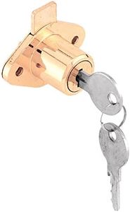 Prime-Line Products U 9947KA Diecast Brass Plated Drawer & Cabinet Lock with Yale Keyway, 7/8"