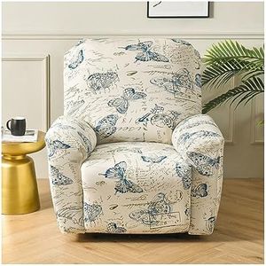 Stretch Recliner Slipcovers Sofa Cover 4-Piece Slipcover Lazy Boy Chair Covers Furniture Protector Recliner Chair Cover with Storage Pocket for Living Room (Color : #1)