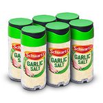 Schwartz Garlic Salt 73 G | Jar | Pack of 6 | Spicy & Savoury Taste | With Flavourful Dried Garlic and Sea Salt | Perfect for Pasta Sauces, Dips, Vegetables, and Sprinkling Over Potatoes