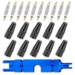 jokormo 21 PCS Car Valve Core Set, Mountain Bike Valve Core Replacement Core, Valve Core Repair and Removal Tool, Universal for Most Cars (Blue & Black)