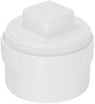 3" PVC Sewer Cleanout Adapter with Plug Pipe Fitting，PVC DWV Flush Sewer Cleanout Cap for Outdoor Garden RV and More Drainage Piping System