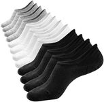 Mottee&Zconia No Show Sock Low Cut Ankle Short Socks for Men Basic Casual Anti-skid Cotton Socks with Non Slip Grips