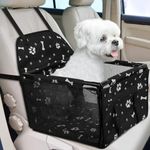 FYY Upgraded Dog Car Seat - with12 PVC Tubes Foldable Dog Car Booster Seat Upgrade Puppy Pet Seat Waterproof Breathable Oxford Travel Bag for Small to Medium Dogs, Puppies and Pets-Black