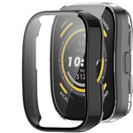 M.G.R.J® Soft TPU Front Protection Case Cover for Amazfit Bip 5 Smart Watch (Flexible|Silicone) (Black)