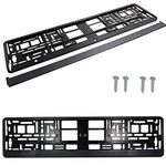 PAIR (2PCS) CARBON APPEARANCE Car Registration License Number Plate Surround Holder Frame Surround